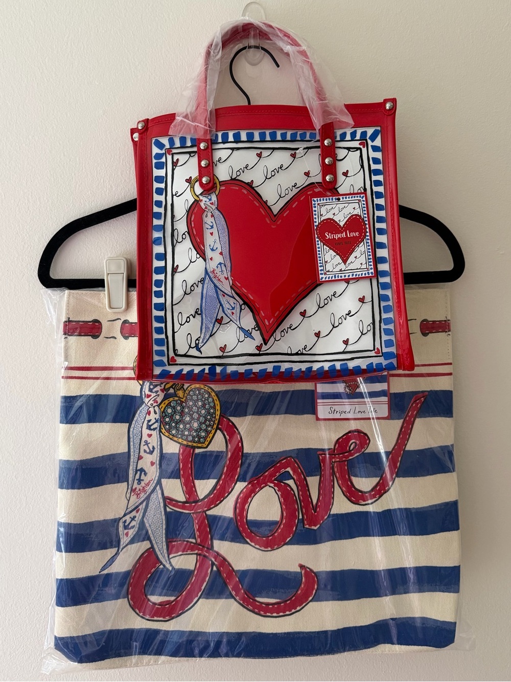 2 Brighton Stripped Love Tote and Vinyl Bags